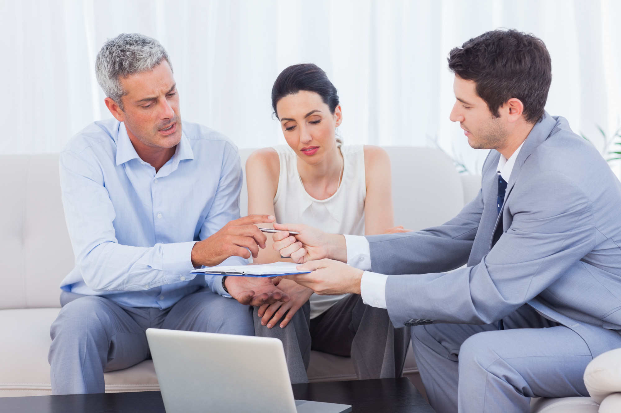 Legal consultation meeting between attorney and corporate client